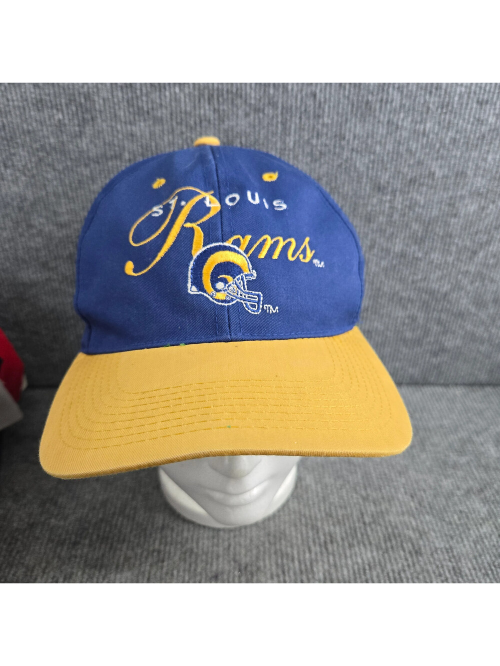 St. Louis Rams NFL Logo Snapback Hat Cap Blue Yellow